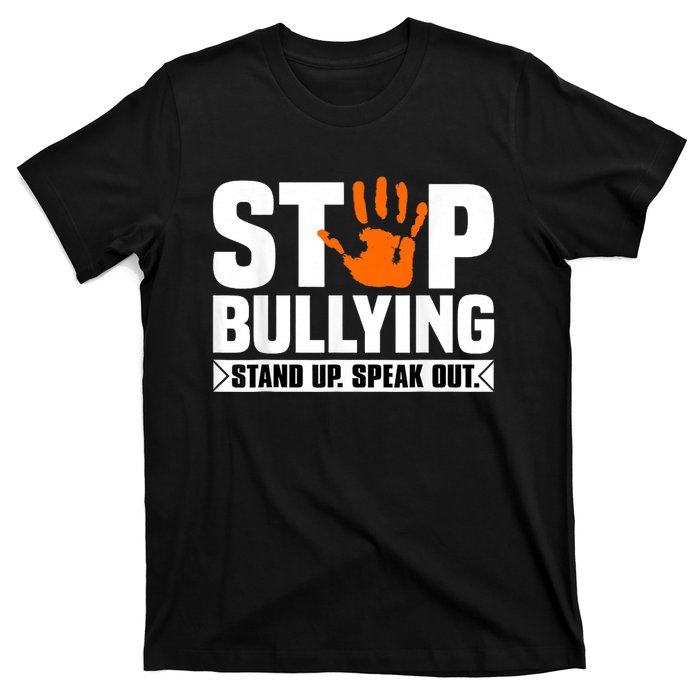 Stop Bullying Design Orange Stand Up Speak Out Unity Day T-Shirt