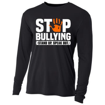 Stop Bullying Design Orange Stand Up Speak Out Unity Day Cooling Performance Long Sleeve Crew