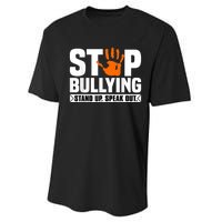 Stop Bullying Design Orange Stand Up Speak Out Unity Day Performance Sprint T-Shirt