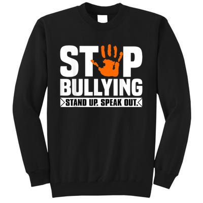 Stop Bullying Design Orange Stand Up Speak Out Unity Day Tall Sweatshirt