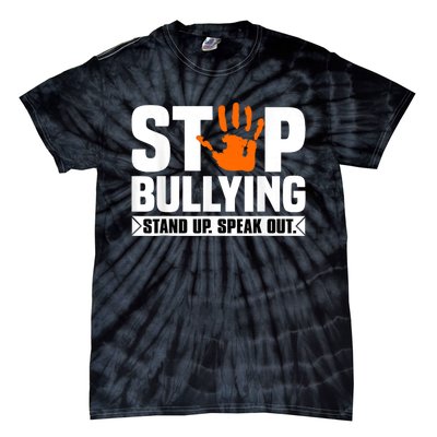 Stop Bullying Design Orange Stand Up Speak Out Unity Day Tie-Dye T-Shirt