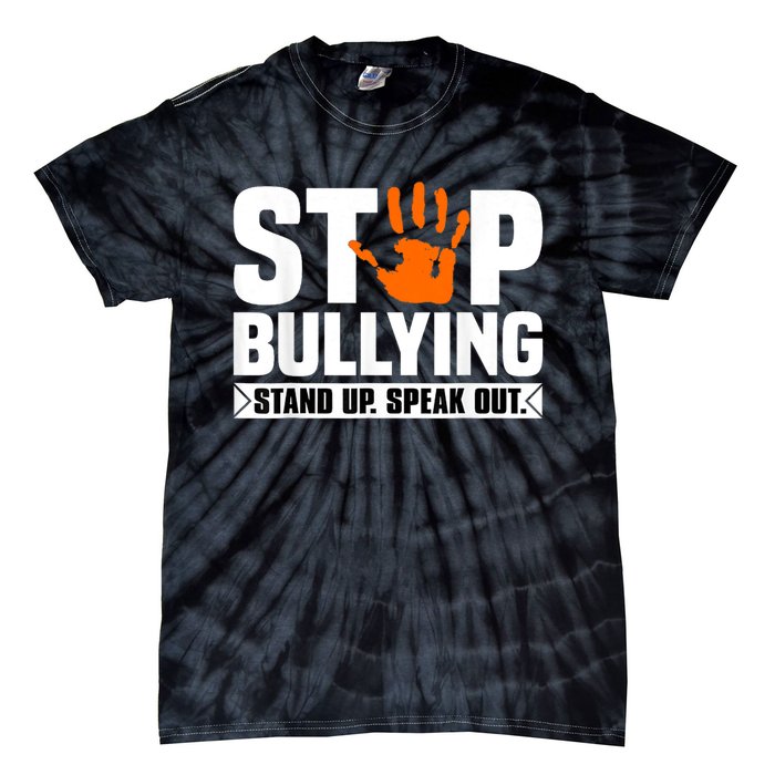 Stop Bullying Design Orange Stand Up Speak Out Unity Day Tie-Dye T-Shirt