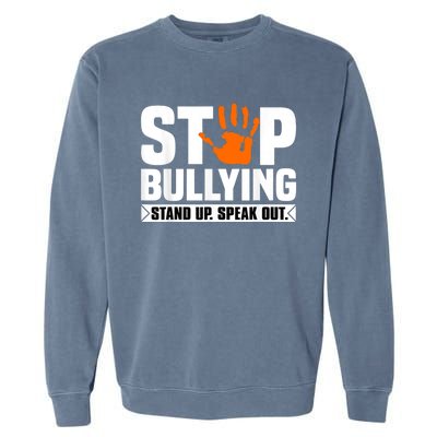 Stop Bullying Design Orange Stand Up Speak Out Unity Day Garment-Dyed Sweatshirt