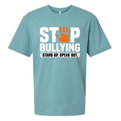 Stop Bullying Design Orange Stand Up Speak Out Unity Day Sueded Cloud Jersey T-Shirt