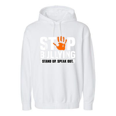 Stop Bullying Design Orange Stand Up Speak Out Unity Day Garment-Dyed Fleece Hoodie