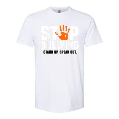 Stop Bullying Design Orange Stand Up Speak Out Unity Day Softstyle CVC T-Shirt