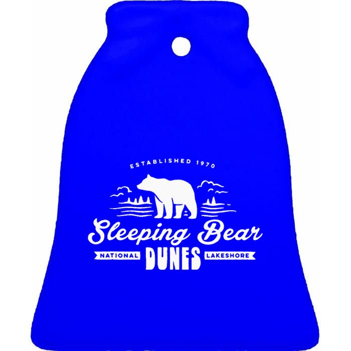 Sleeping Bear Dunes Michigan National Park Souvenir Ceramic Bell Ornament