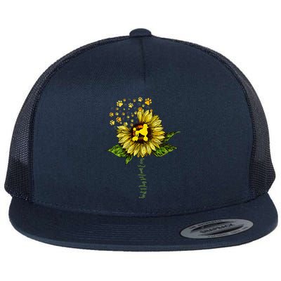 Sunflower Best Dog Mom Ever Funny Poodle Dog Lovers Flat Bill Trucker Hat