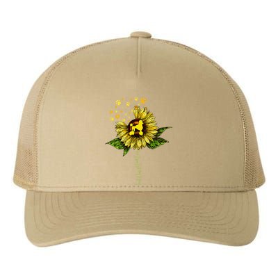 Sunflower Best Dog Mom Ever Funny Poodle Dog Lovers Yupoong Adult 5-Panel Trucker Hat