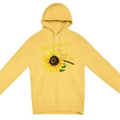 Sunflower Bus Driver Gift Idea Meaningful Gift Premium Pullover Hoodie