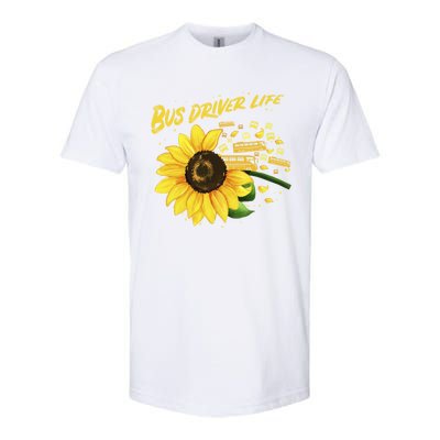 Sunflower Bus Driver Gift Idea Meaningful Gift Softstyle® CVC T-Shirt