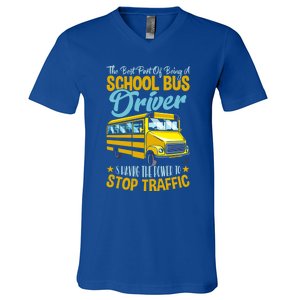 School Bus Driver Can Stop Traffic Gift School Bus Gift Cool Gift V-Neck T-Shirt