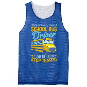 School Bus Driver Can Stop Traffic Gift School Bus Gift Cool Gift Mesh Reversible Basketball Jersey Tank