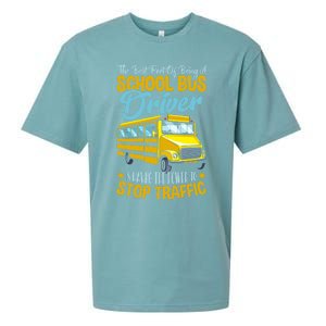 School Bus Driver Can Stop Traffic Gift School Bus Gift Cool Gift Sueded Cloud Jersey T-Shirt