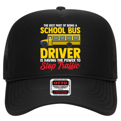 School Bus Driver Can Stop Traffic School Bus Gift Cool Gift Trucker Hat
