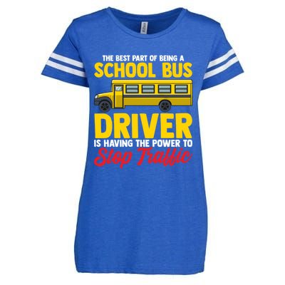 School Bus Driver Can Stop Traffic School Bus Gift Cool Gift Enza Ladies Jersey Football T-Shirt