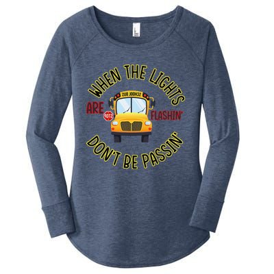 School Bus DriverS Safety When The Lights Are Flashing Women's Perfect Tri Tunic Long Sleeve Shirt