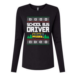 School Bus Driver Ugly Christmas Sweater Funny Xmas Gift Cool Gift Womens Cotton Relaxed Long Sleeve T-Shirt