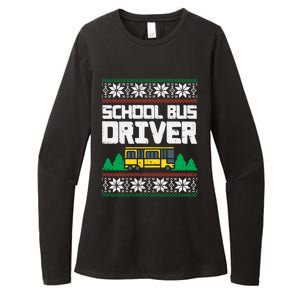 School Bus Driver Ugly Christmas Sweater Funny Xmas Gift Cool Gift Womens CVC Long Sleeve Shirt