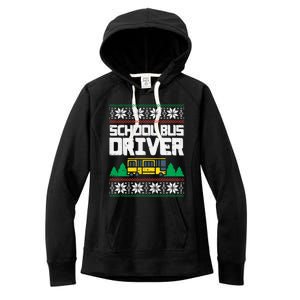 School Bus Driver Ugly Christmas Sweater Funny Xmas Gift Cool Gift Women's Fleece Hoodie