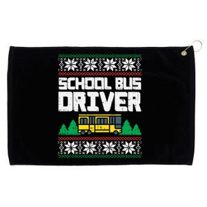 School Bus Driver Ugly Christmas Sweater Funny Xmas Gift Cool Gift Grommeted Golf Towel