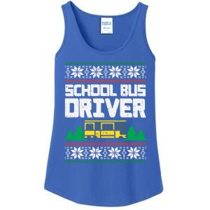 School Bus Driver Ugly Christmas Sweater Funny Xmas Gift Cool Gift Ladies Essential Tank