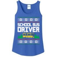 School Bus Driver Ugly Christmas Sweater Funny Xmas Gift Cool Gift Ladies Essential Tank