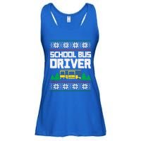 School Bus Driver Ugly Christmas Sweater Funny Xmas Gift Cool Gift Ladies Essential Flowy Tank