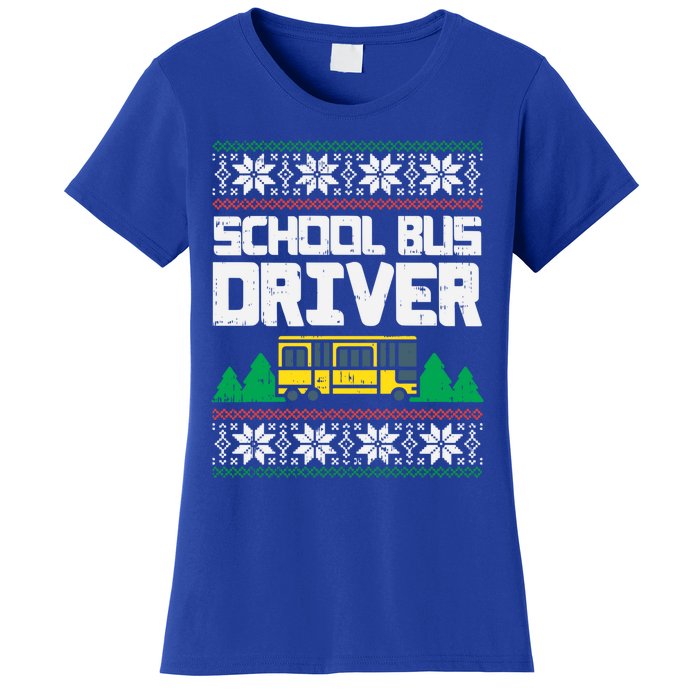 School Bus Driver Ugly Christmas Sweater Funny Xmas Gift Cool Gift Women's T-Shirt