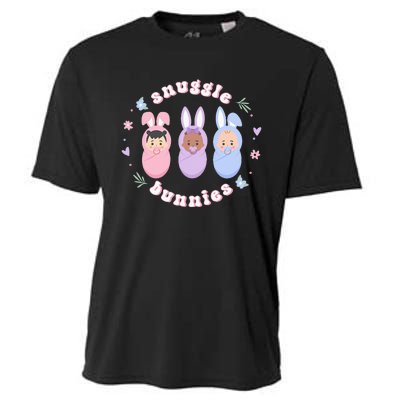 Snuggle Bunnies Easter NICU L&D Nurse Life Happy Easter Day Cooling Performance Crew T-Shirt