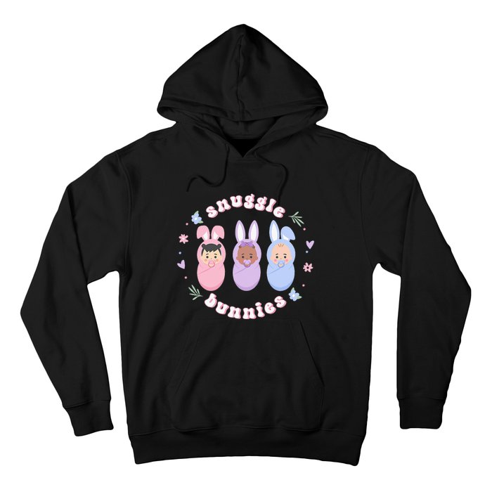 Snuggle Bunnies Easter NICU L&D Nurse Life Happy Easter Day Hoodie