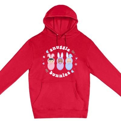 Snuggle Bunnies Easter NICU L&D Nurse Life Happy Easter Day Premium Pullover Hoodie