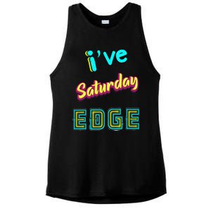 Saturday Birthday Edge Friend Friend Dad Son Teacher Ladies PosiCharge Tri-Blend Wicking Tank