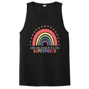 Ser Bilingue Es Un Superpoder Spanish Teacher Back To School PosiCharge Competitor Tank