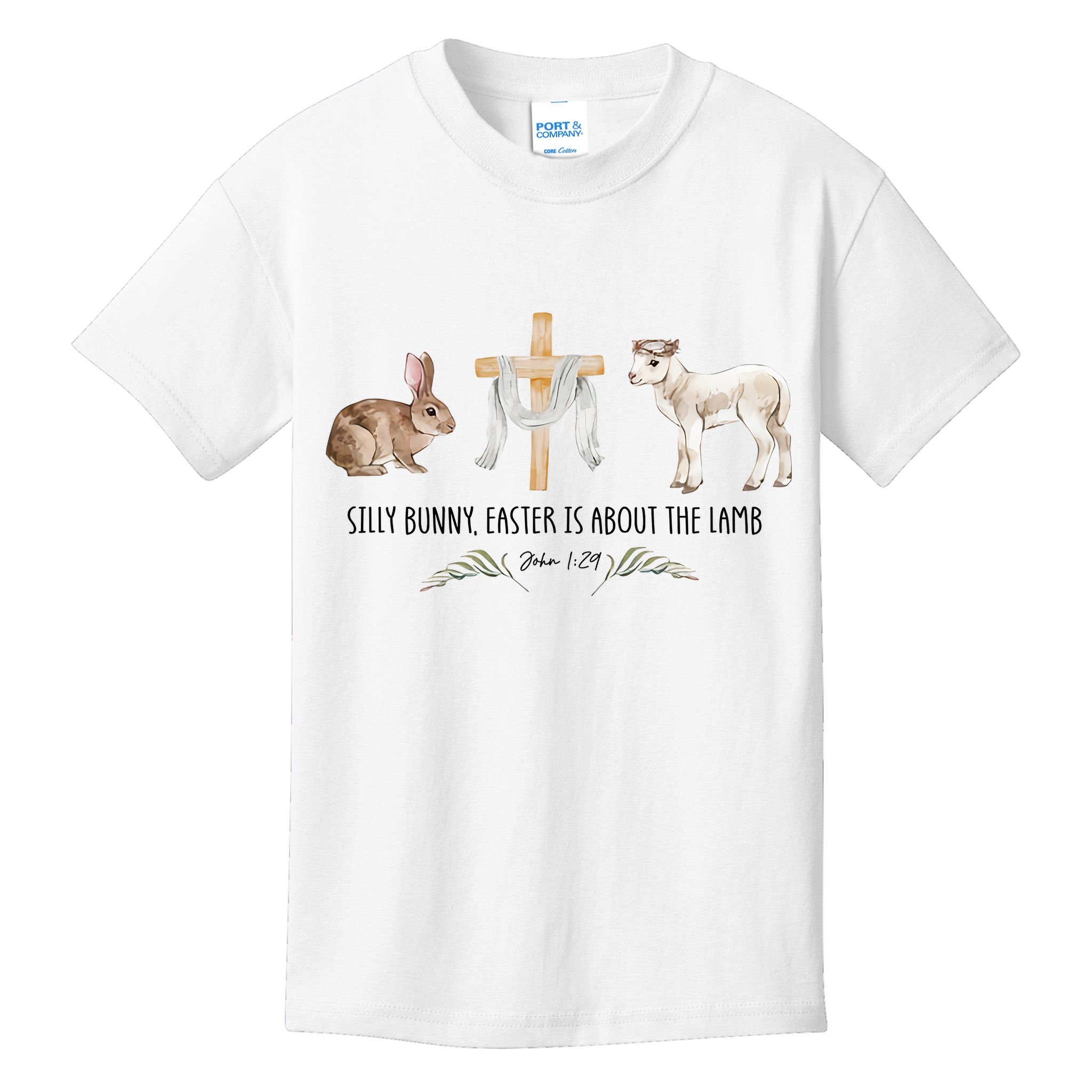 Silly Bunny Easter Is About The Lamb God Jesus Easter Day Faith Kids T-Shirt