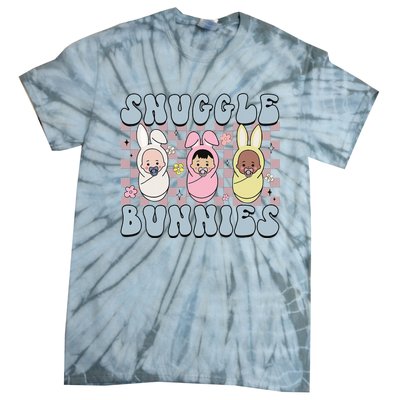 Snuggle Bunnies Easter NICU L&D Nurse Life Happy Easter Day Tie-Dye T-Shirt