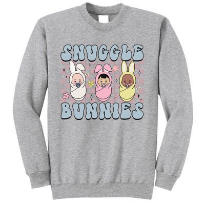 Snuggle Bunnies Easter NICU L&D Nurse Life Happy Easter Day Tall Sweatshirt