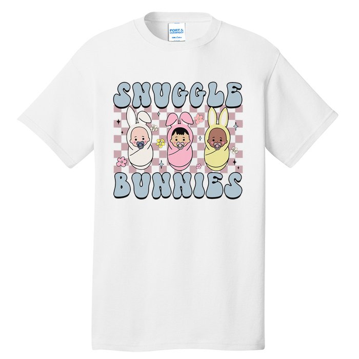 Snuggle Bunnies Easter NICU L&D Nurse Life Happy Easter Day Tall T-Shirt