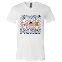 Snuggle Bunnies Easter NICU L&D Nurse Life Happy Easter Day V-Neck T-Shirt