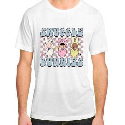 Snuggle Bunnies Easter NICU L&D Nurse Life Happy Easter Day Adult ChromaSoft Performance T-Shirt