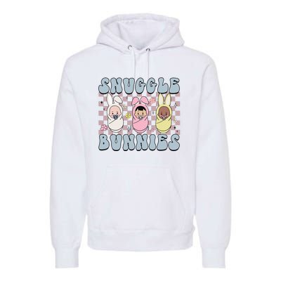 Snuggle Bunnies Easter NICU L&D Nurse Life Happy Easter Day Premium Hoodie