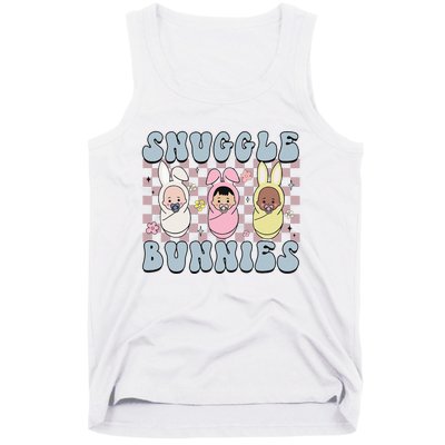 Snuggle Bunnies Easter NICU L&D Nurse Life Happy Easter Day Tank Top