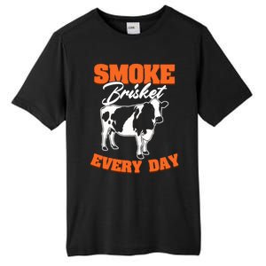 Smoke Brisket Everyday Bbq Grilling Barbecue Smoke Brisket Gift Tall Fusion ChromaSoft Performance T-Shirt