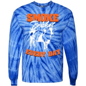 Smoke Brisket Everyday Bbq Grilling Barbecue Smoke Brisket Gift Tie-Dye Long Sleeve Shirt