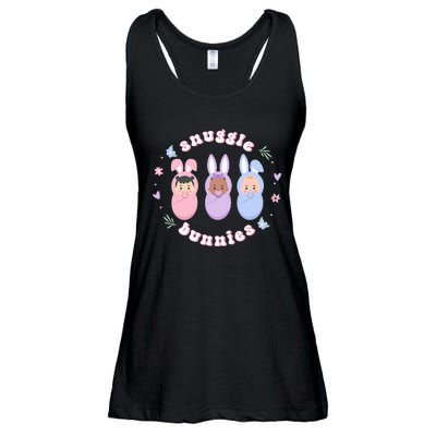 Snuggle Bunnies Easter NICU L&D Nurse Life Ladies Essential Flowy Tank