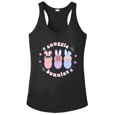 Snuggle Bunnies Easter NICU L&D Nurse Life Ladies PosiCharge Competitor Racerback Tank