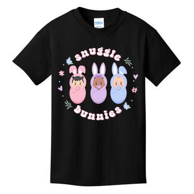 Snuggle Bunnies Easter NICU L&D Nurse Life Kids T-Shirt