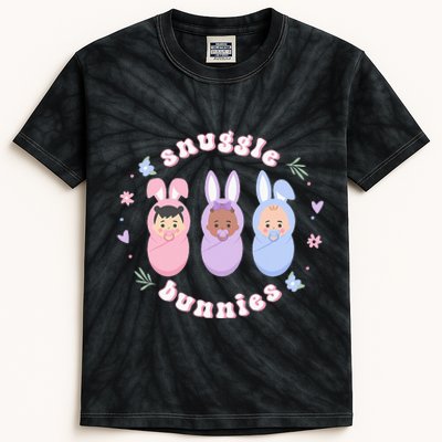 Snuggle Bunnies Easter NICU L&D Nurse Life Kids Tie-Dye T-Shirt