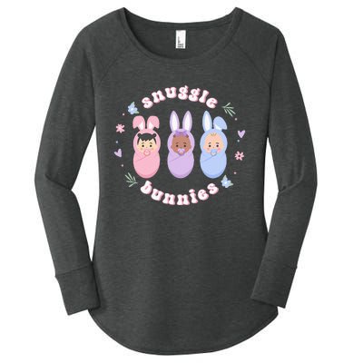 Snuggle Bunnies Easter NICU L&D Nurse Life Women's Perfect Tri Tunic Long Sleeve Shirt