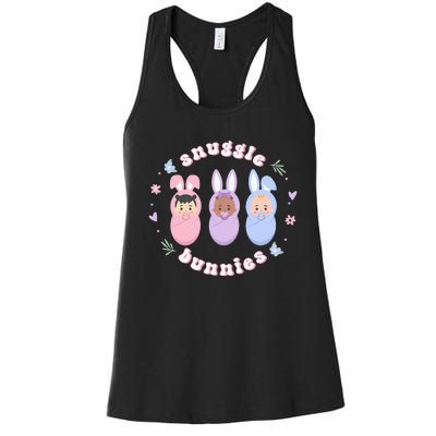 Snuggle Bunnies Easter NICU L&D Nurse Life Women's Racerback Tank